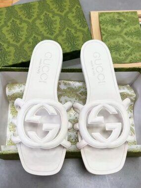 Gucci White Slides